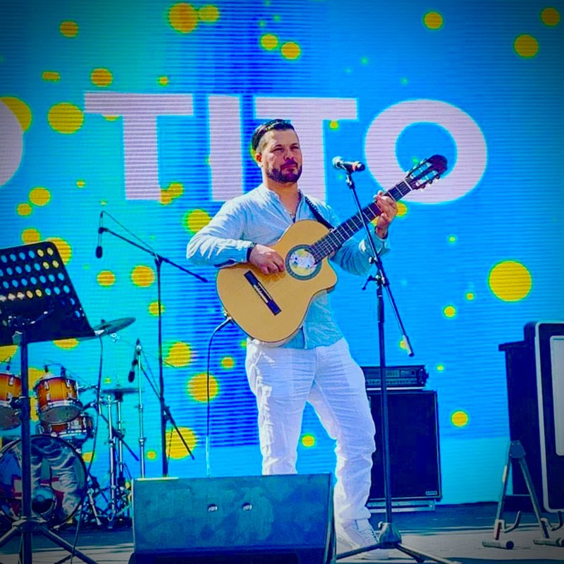 TITO during a live music interview in Dubai